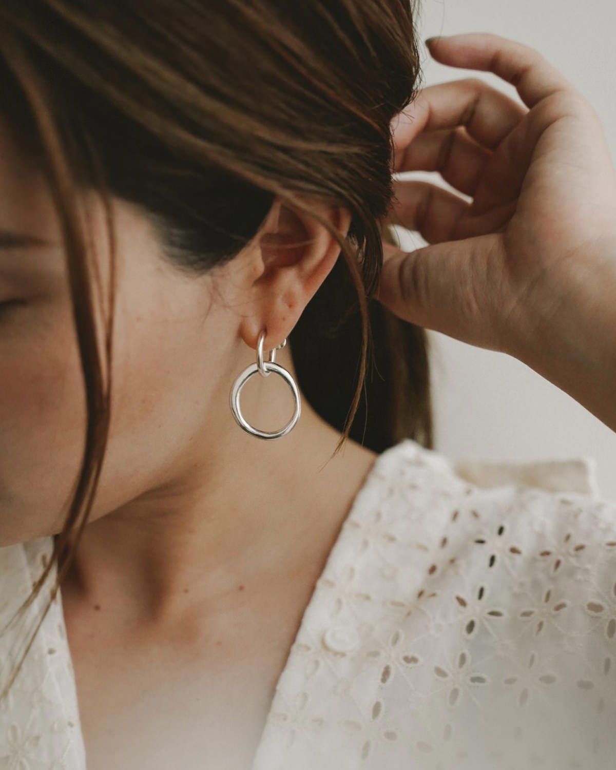 2way distortion earrings | Losau