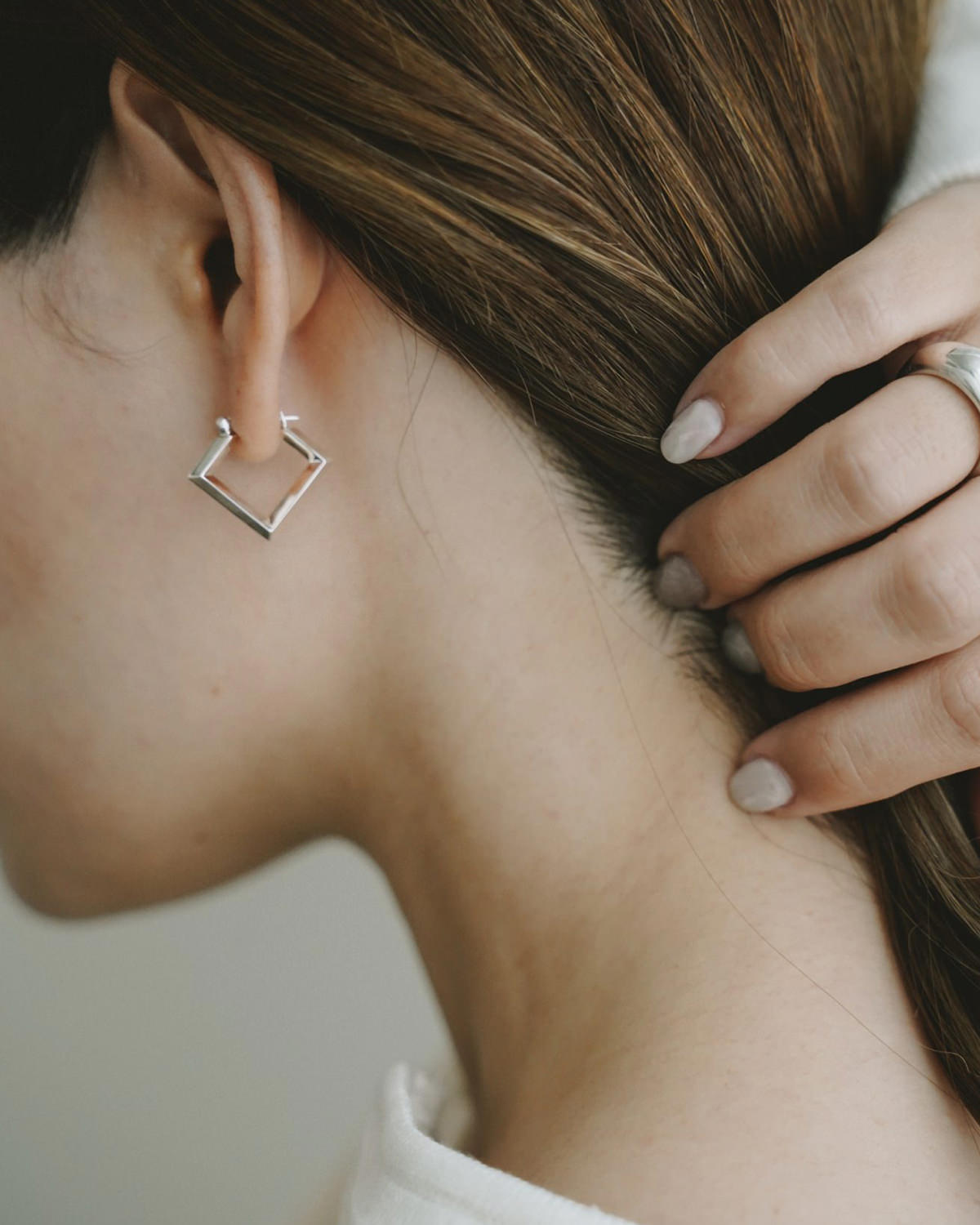 Square hoop pierce | Losau
