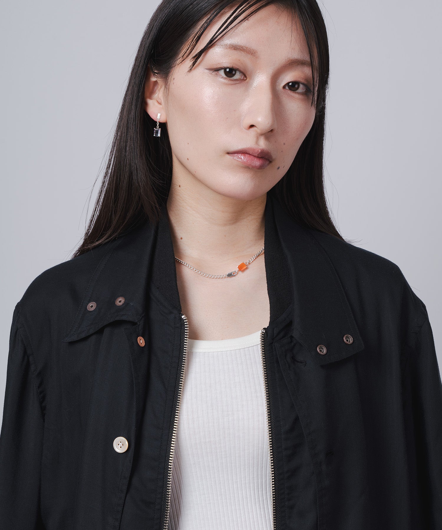 square stone Necklace COLOR SV-925| HERGO