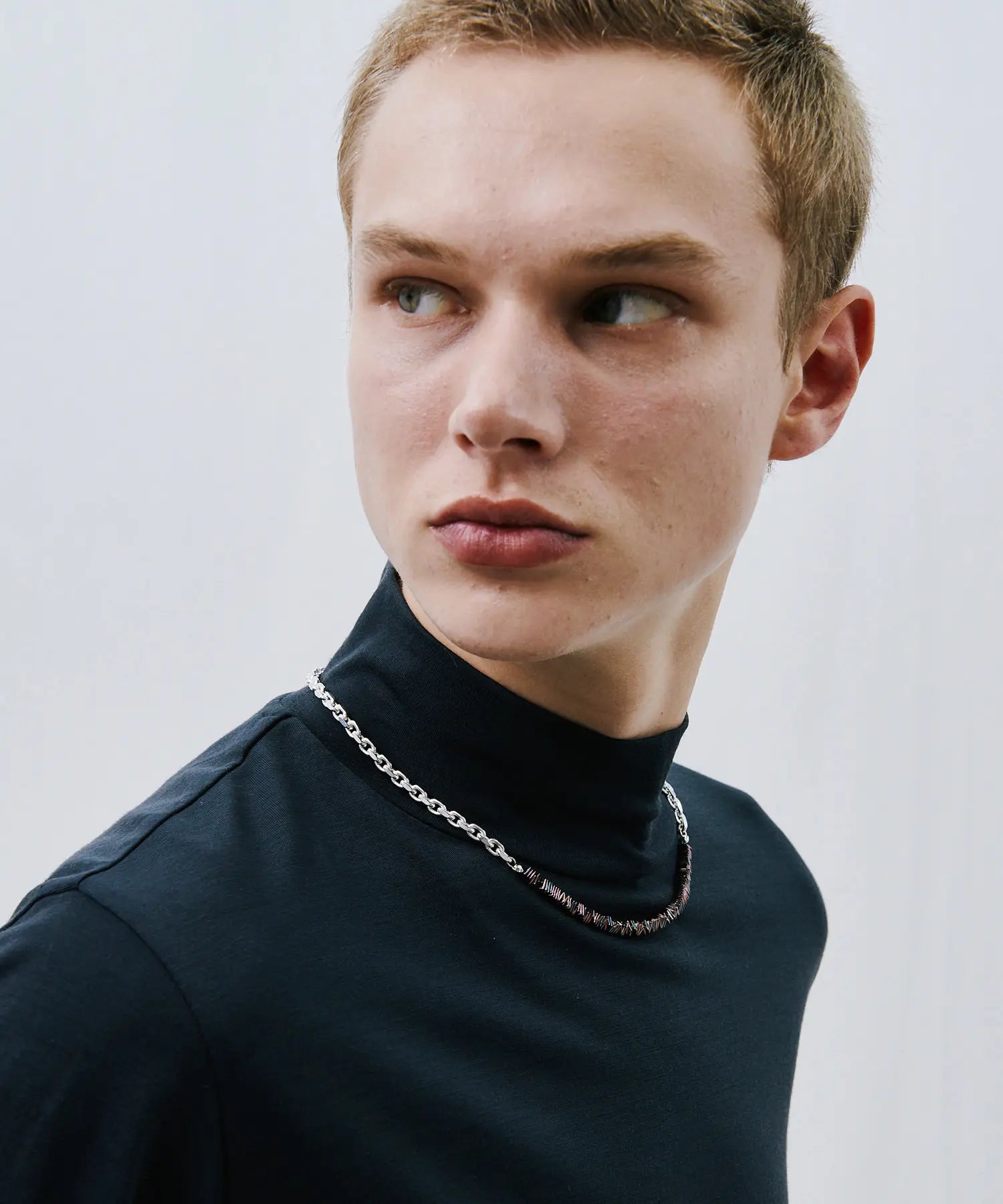 Shiny chain Necklace red|HERGO