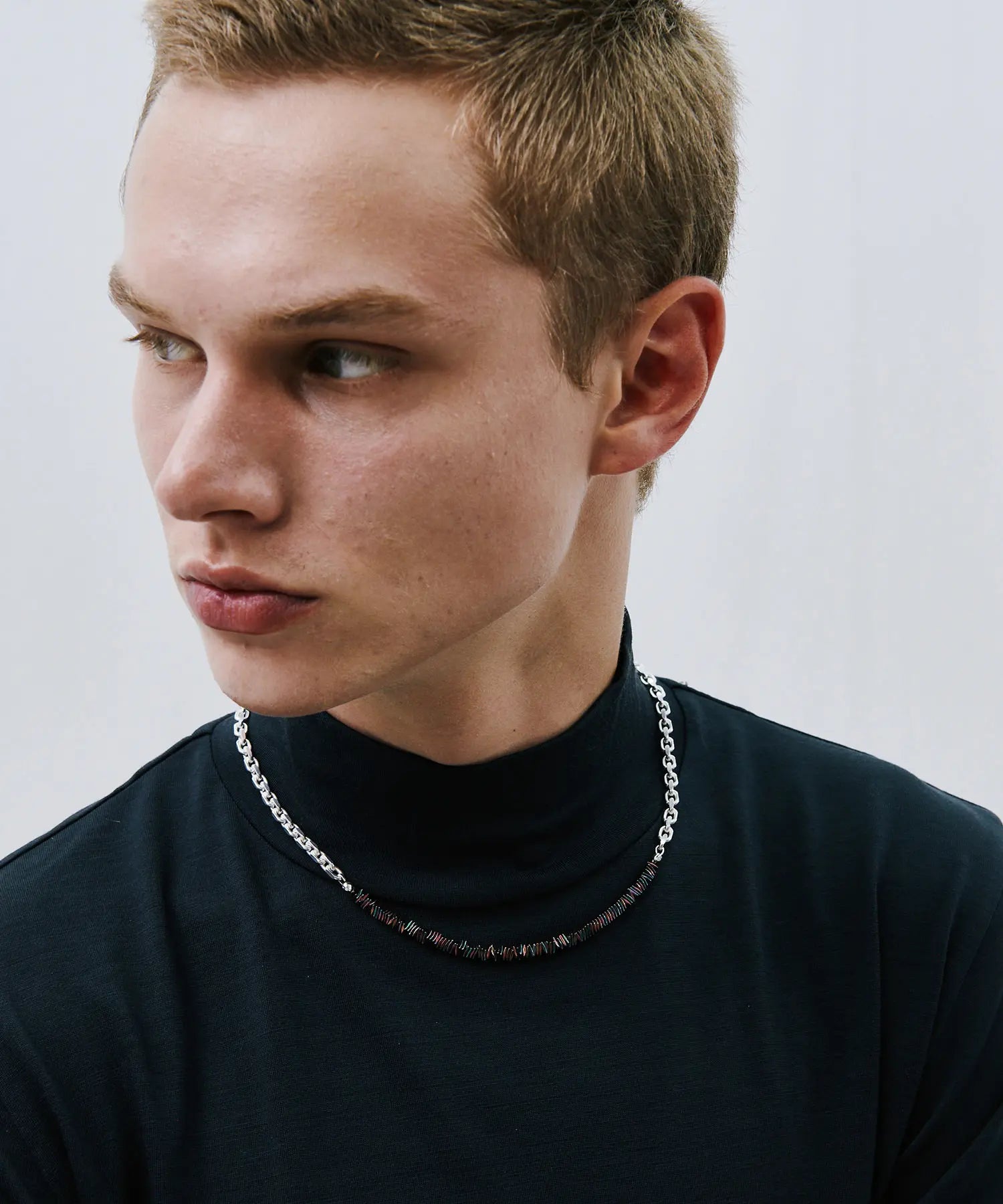 Shiny chain Necklace red|HERGO