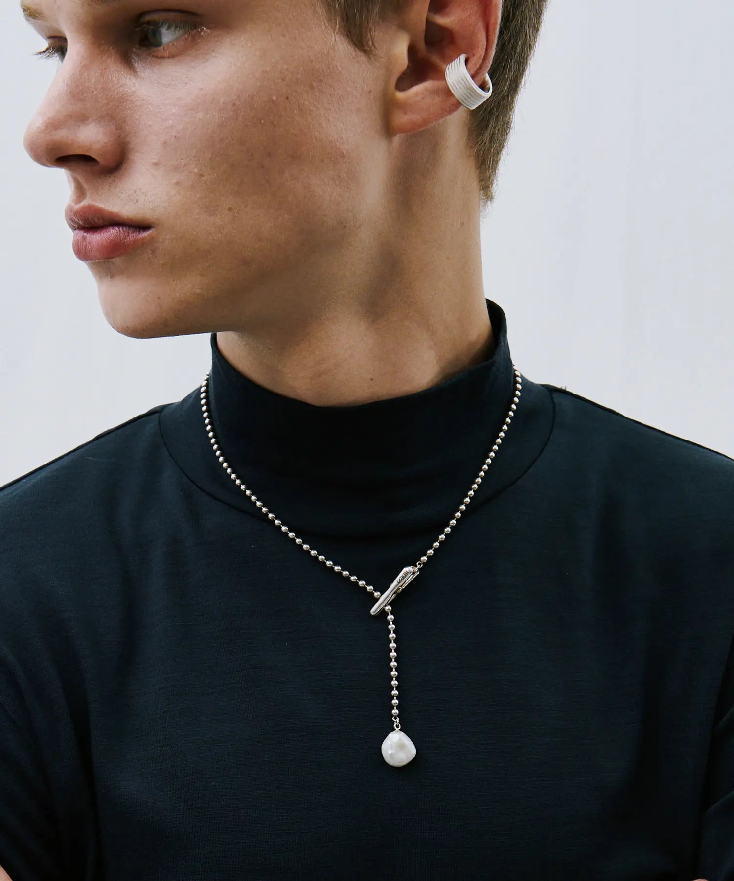 DENKI clip pearl necklace|HERGO