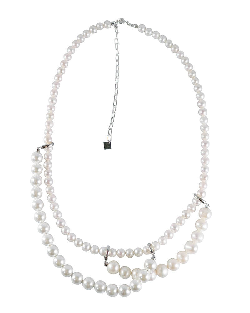 淡水パールレイヤードネックレス | HERGO