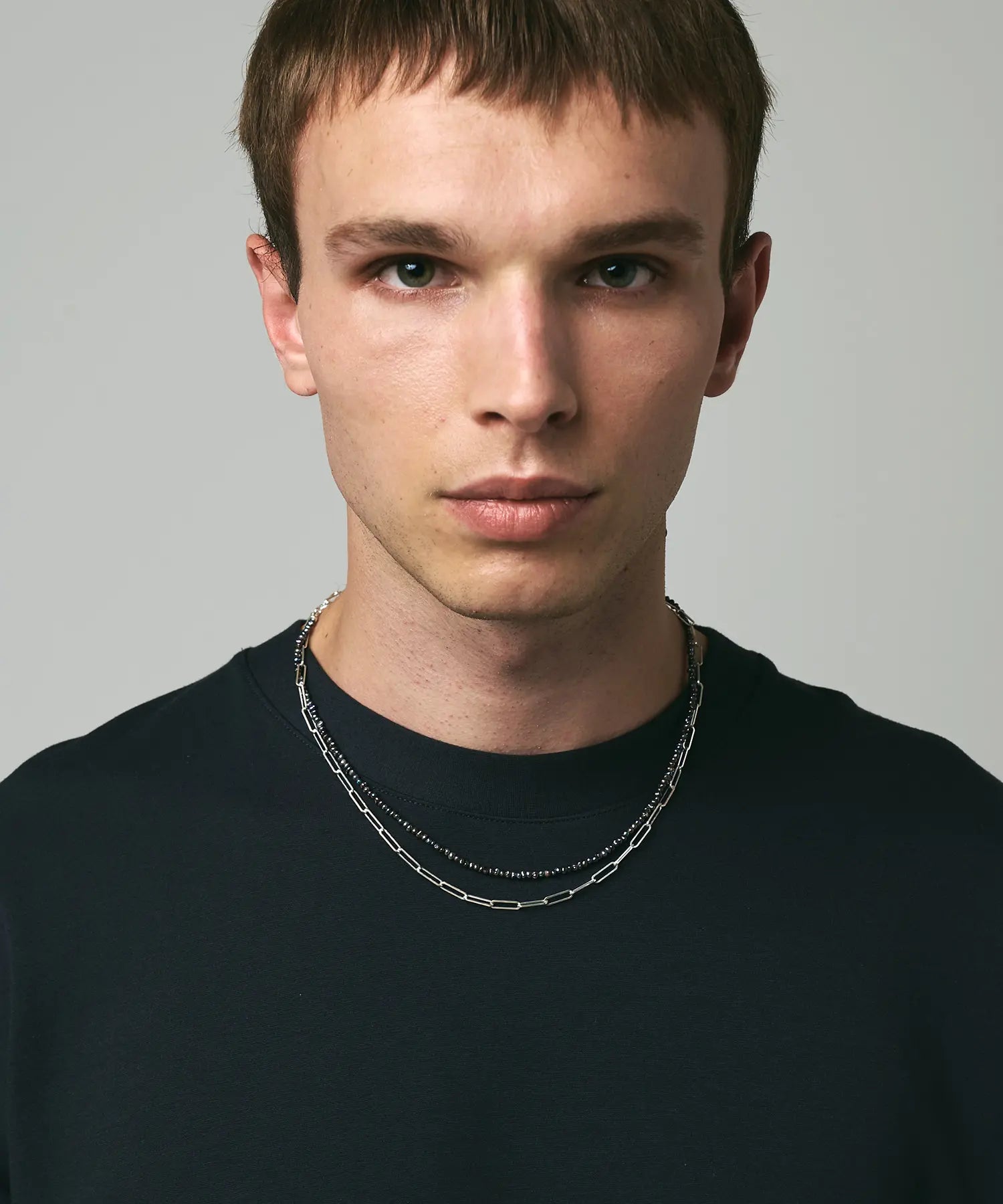 Flat Chain Baby Pearl Necklace SV-925 | HERGO