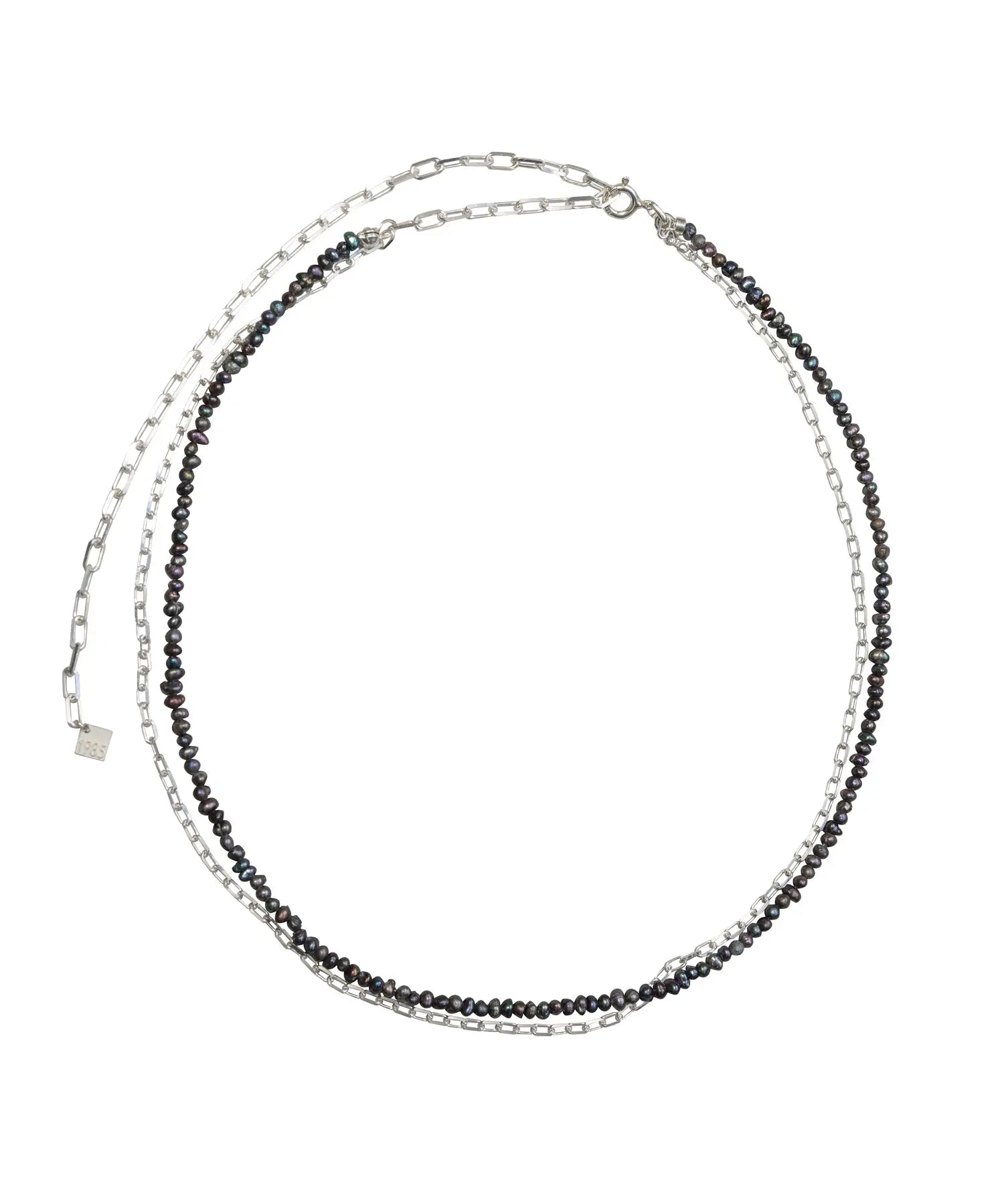 Cut Chain Baby Pearl Necklace SV-925 | HERGO