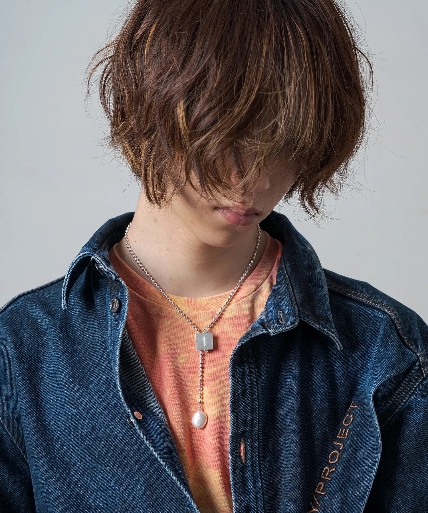 square clip pearl necklace|HERGO