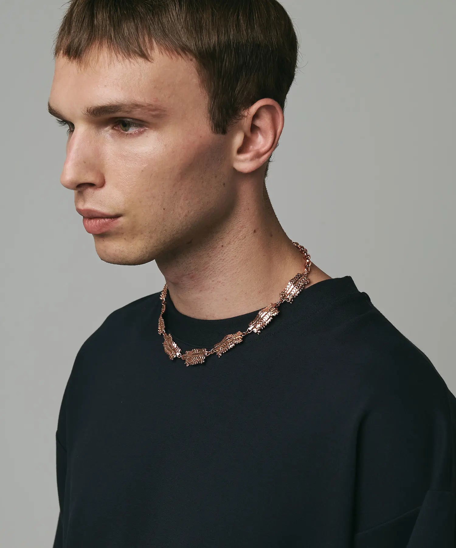 NECKLACE BRASS -caterpillar-【HERGO×ISAJI YUGO】| HERGO