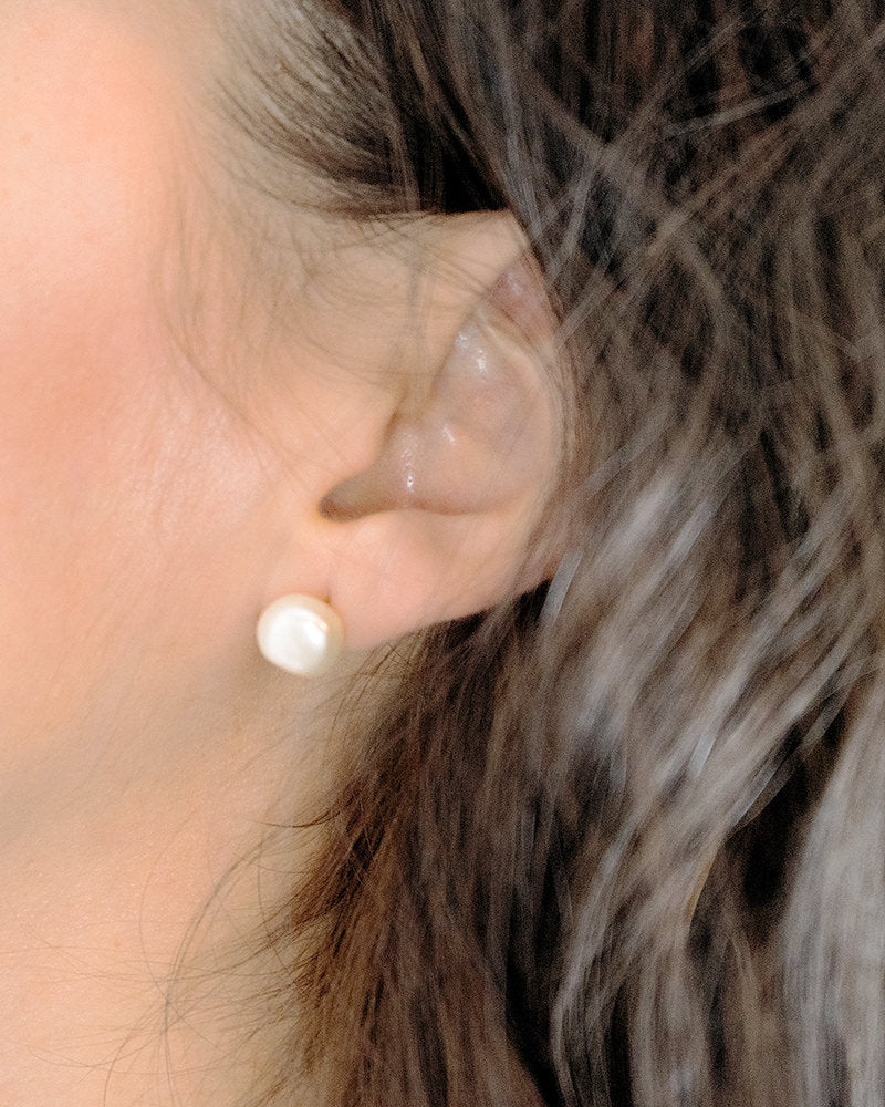Potato Pearl pierce Silver-925 | HERGO
