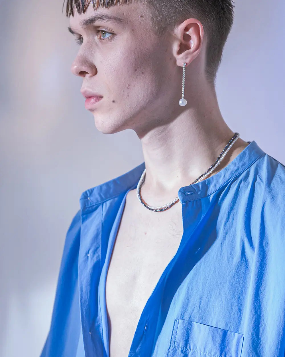 Baby Pearl Necklace SV-925 BLACK | HERGO