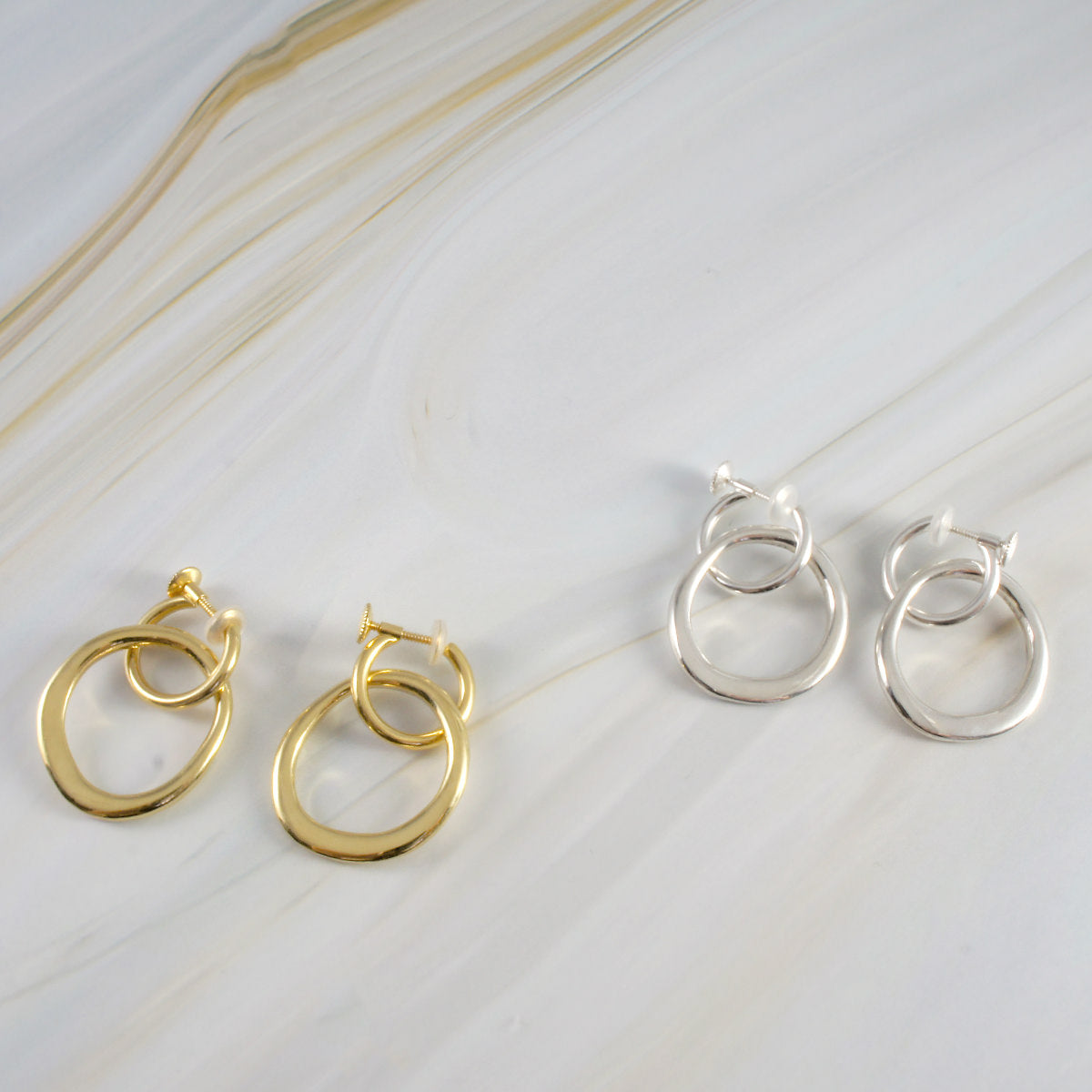 2way distortion earrings | Losau
