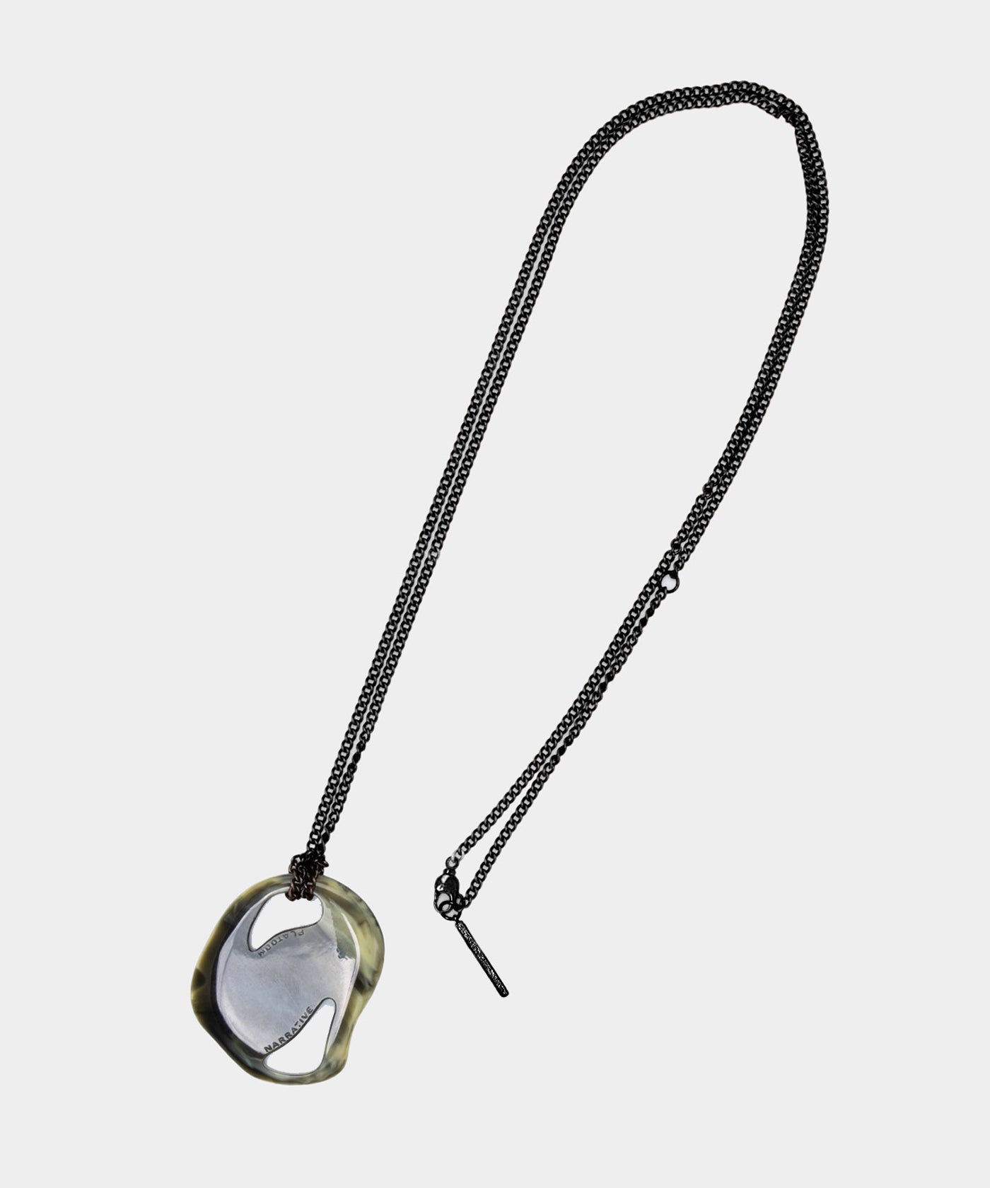 marble plate Long Necklace | NARRATIVEPLATOON