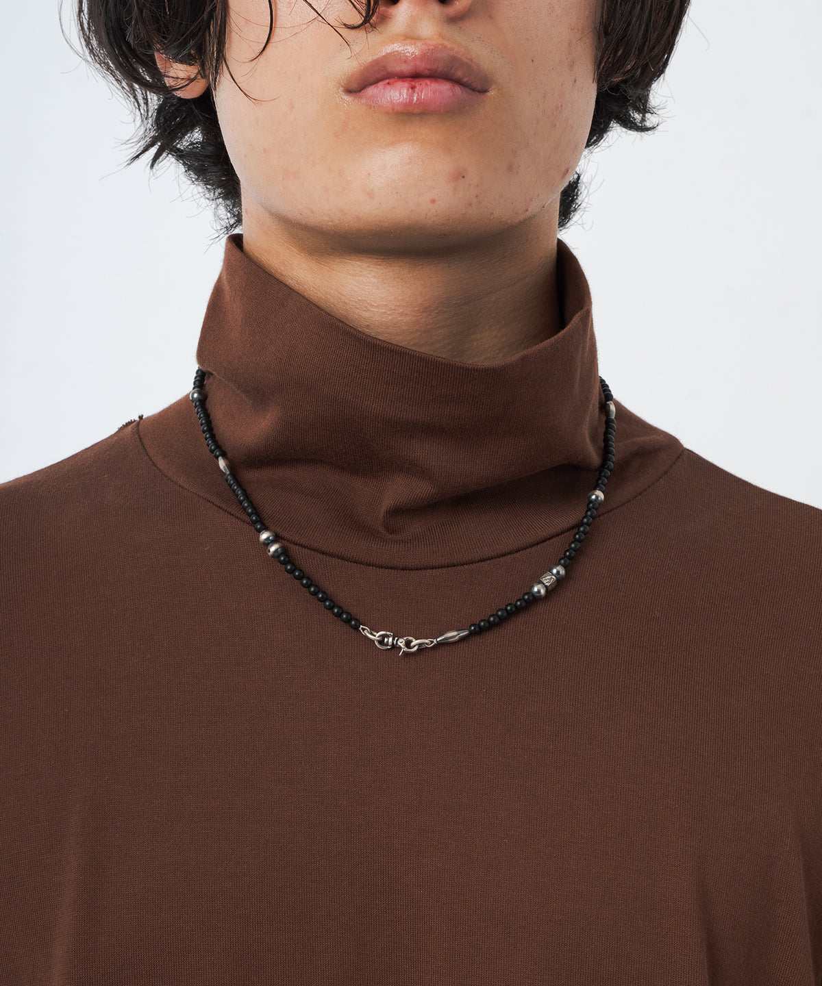 Onix & Navajo pearl Necklace | NARRATIVEPLATOON