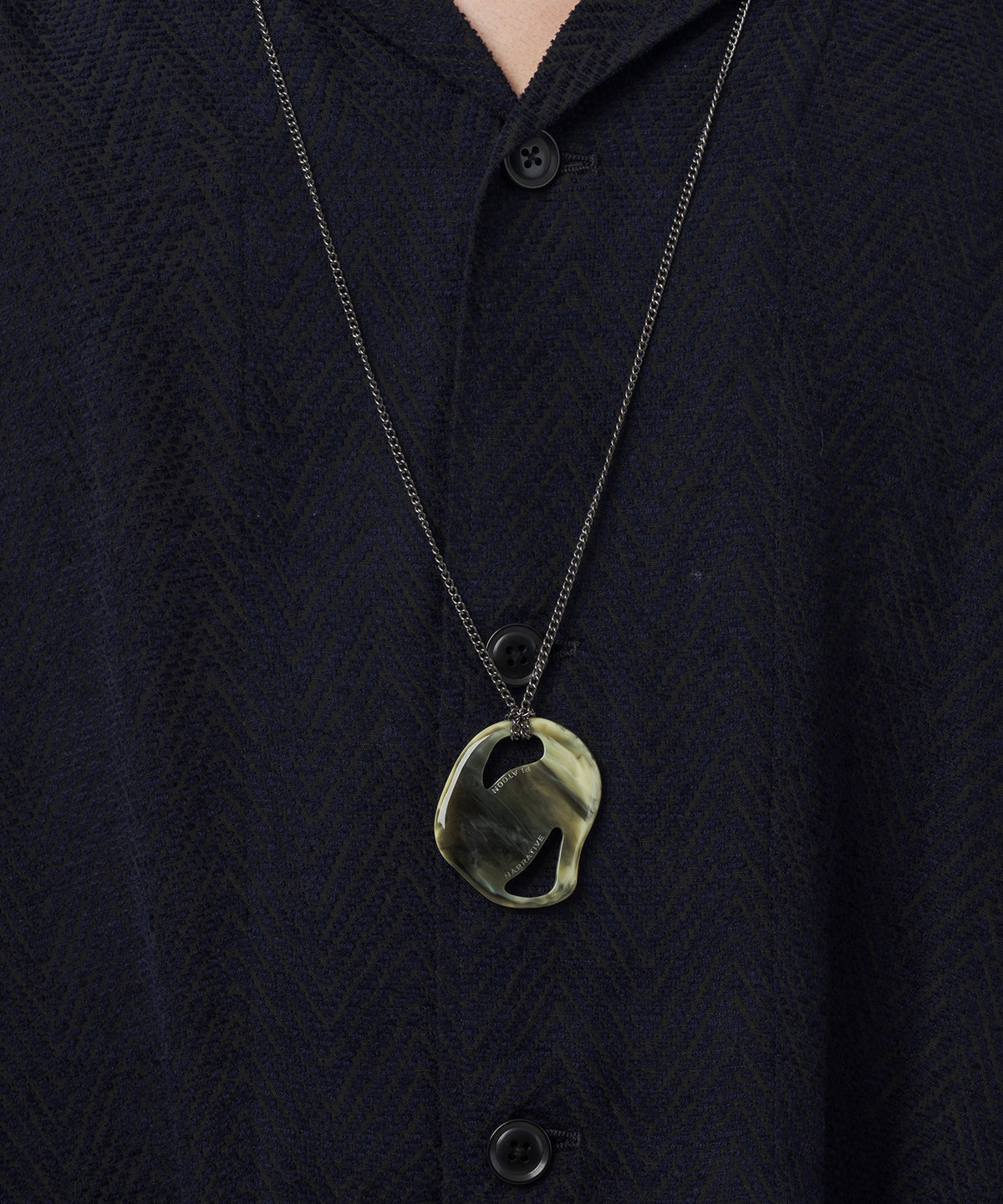 marble plate Long Necklace | NARRATIVEPLATOON