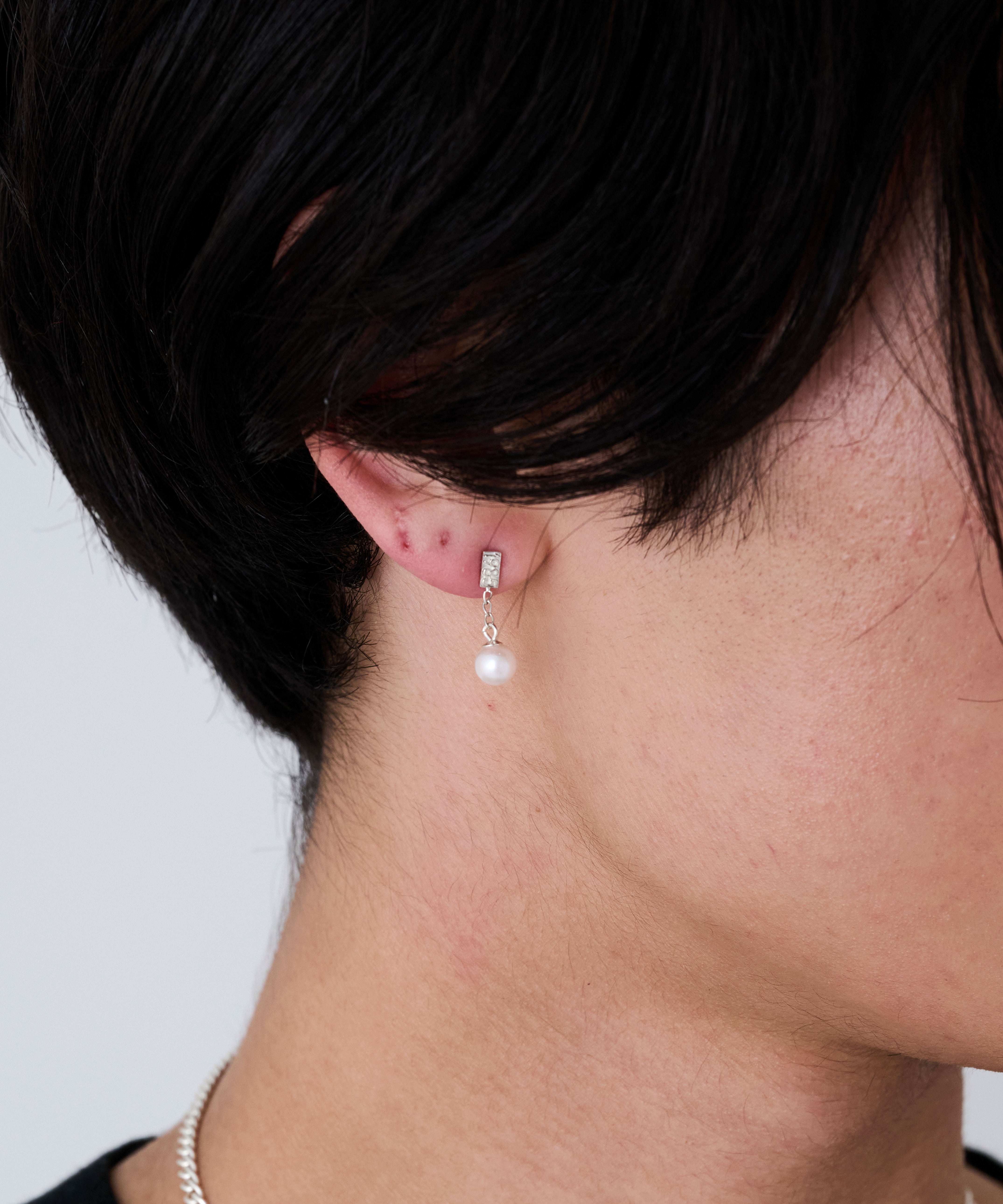 AKOYA Pearl Short Chain pierce SV-925 | HERGO