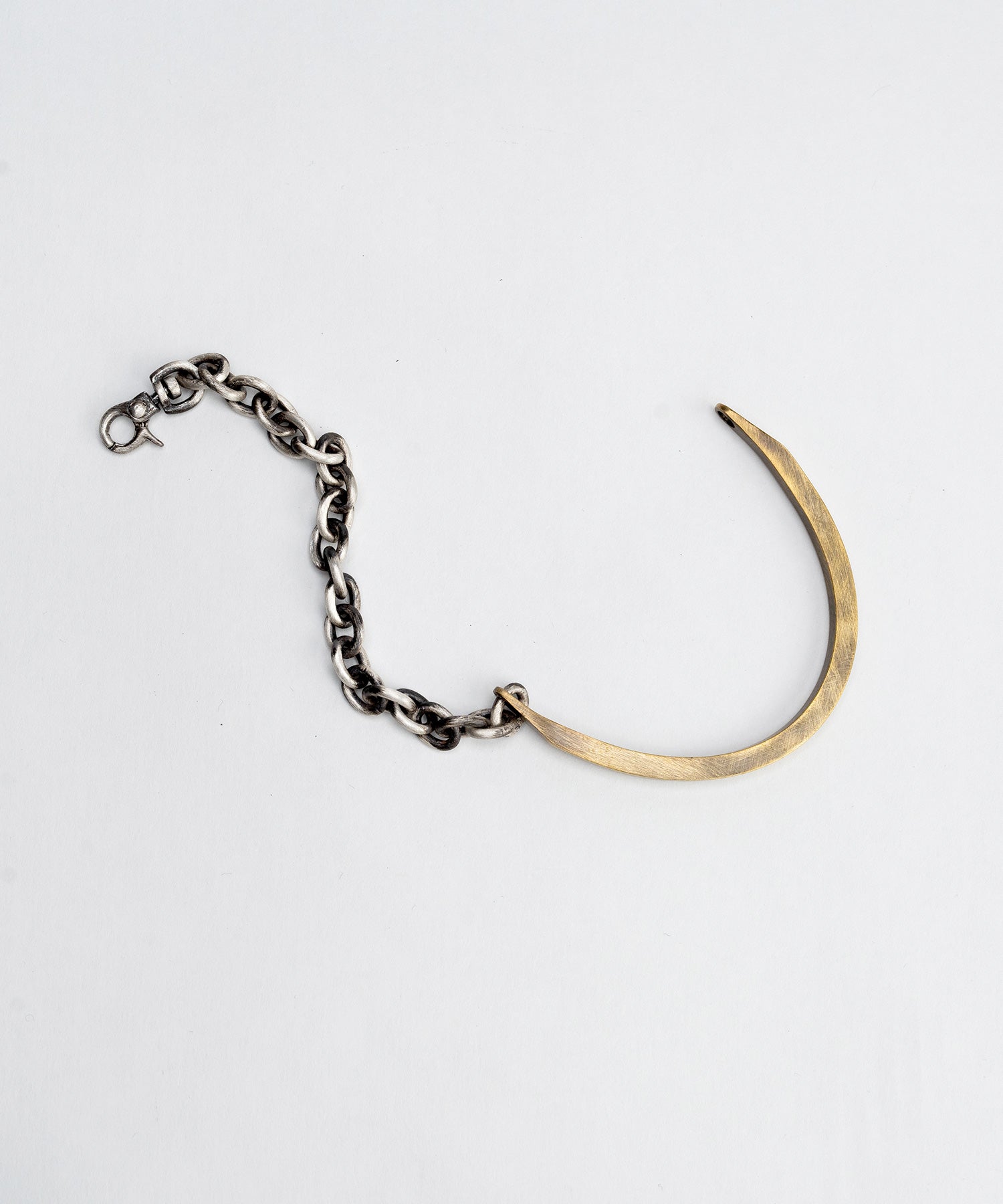 vertical Half bangle Gold×Silver | NARRATIVEPLATOON