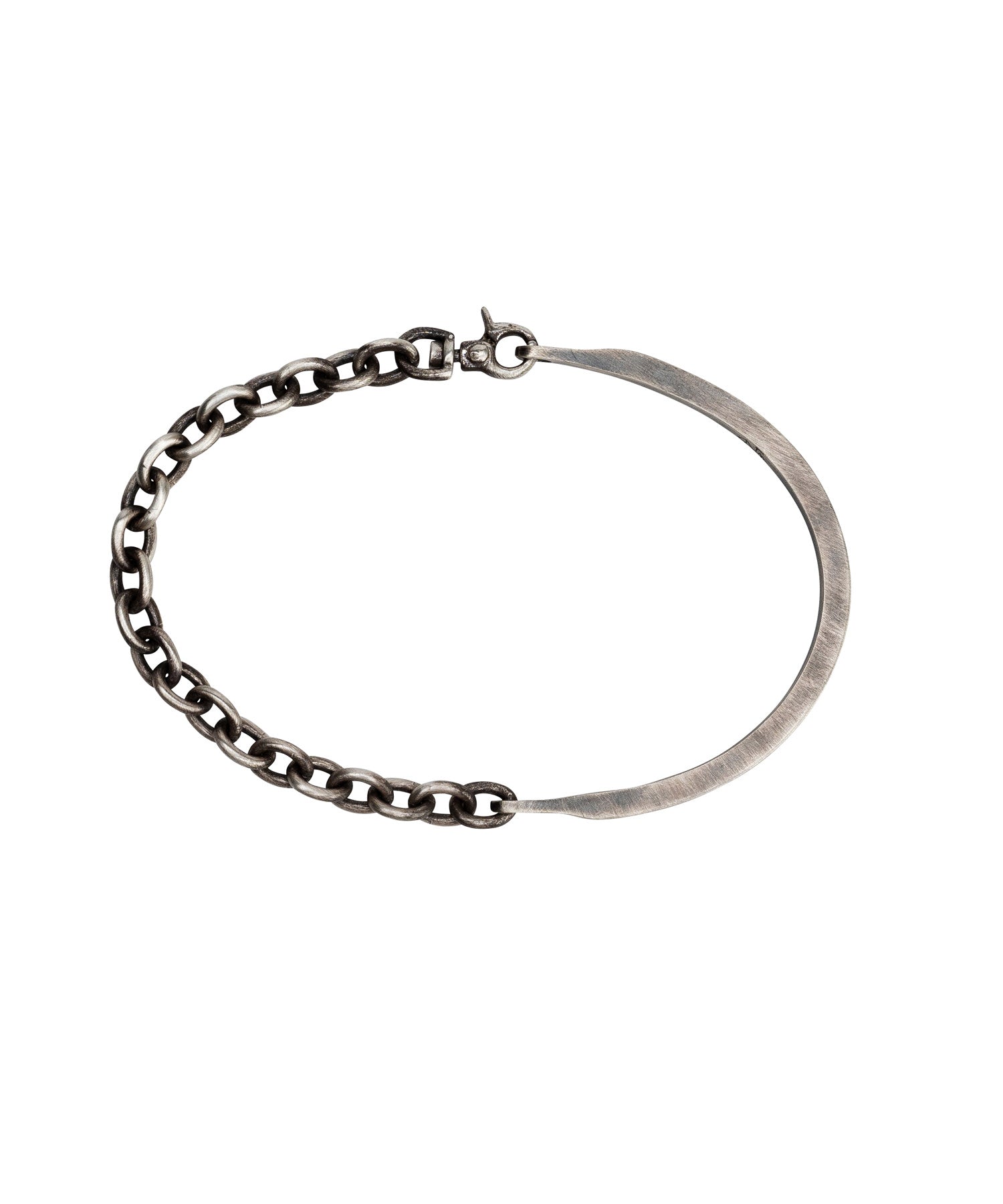 vertical Half bangle Silver | NARRATIVEPLATOON