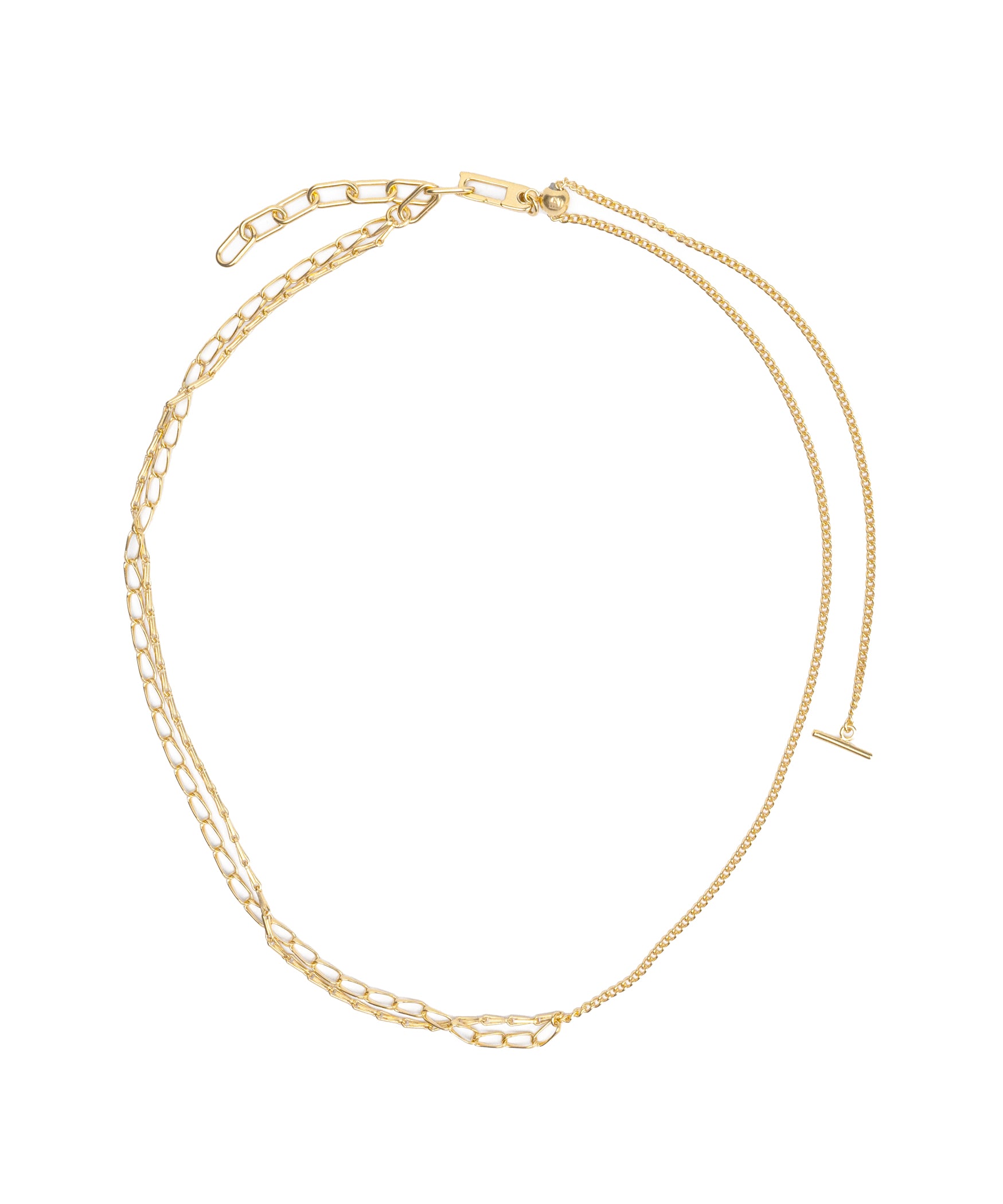 Split necklace flat link chain | NARRATIVEPLATOON