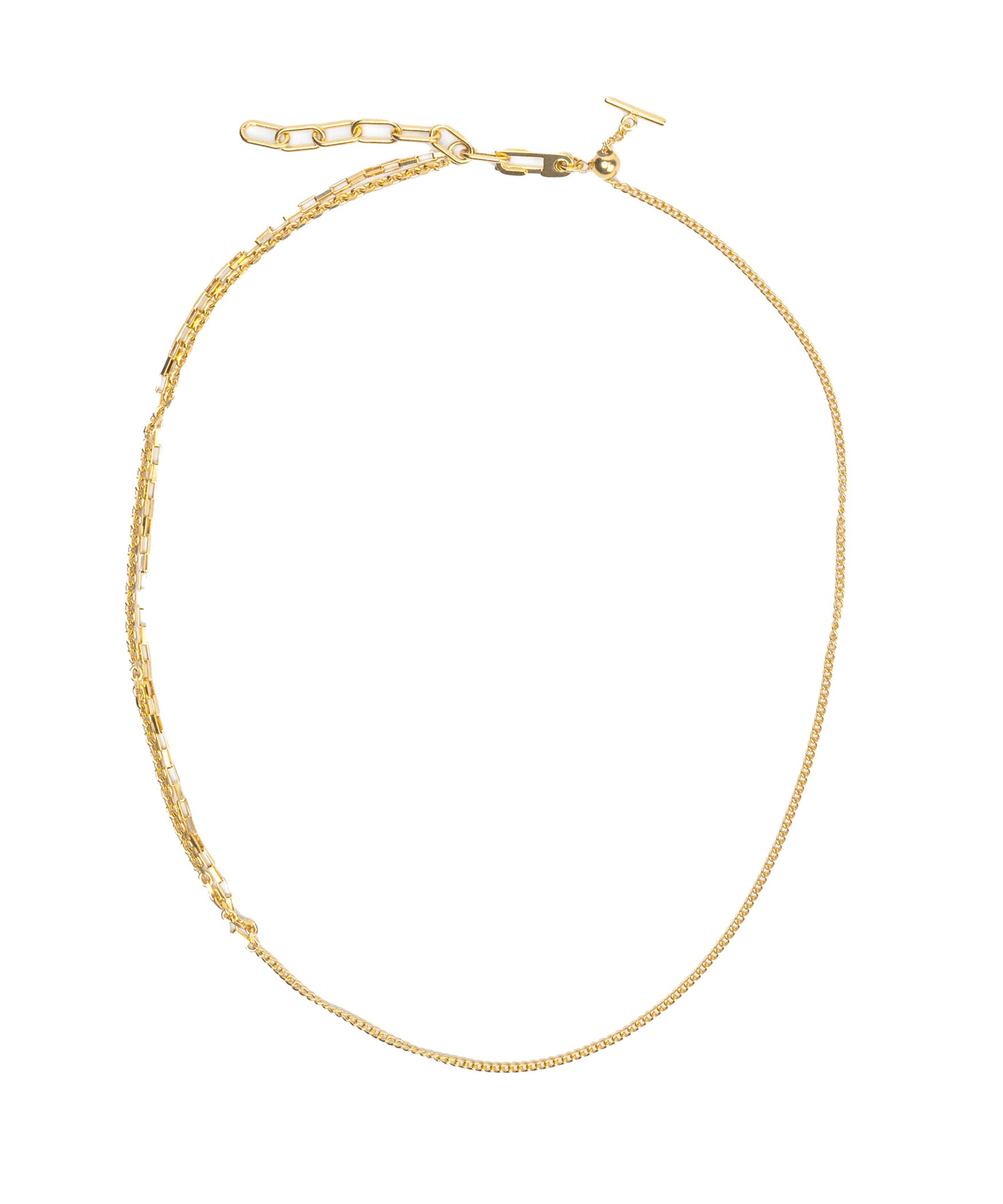 Split necklace BOX chain | NARRATIVEPLATOON