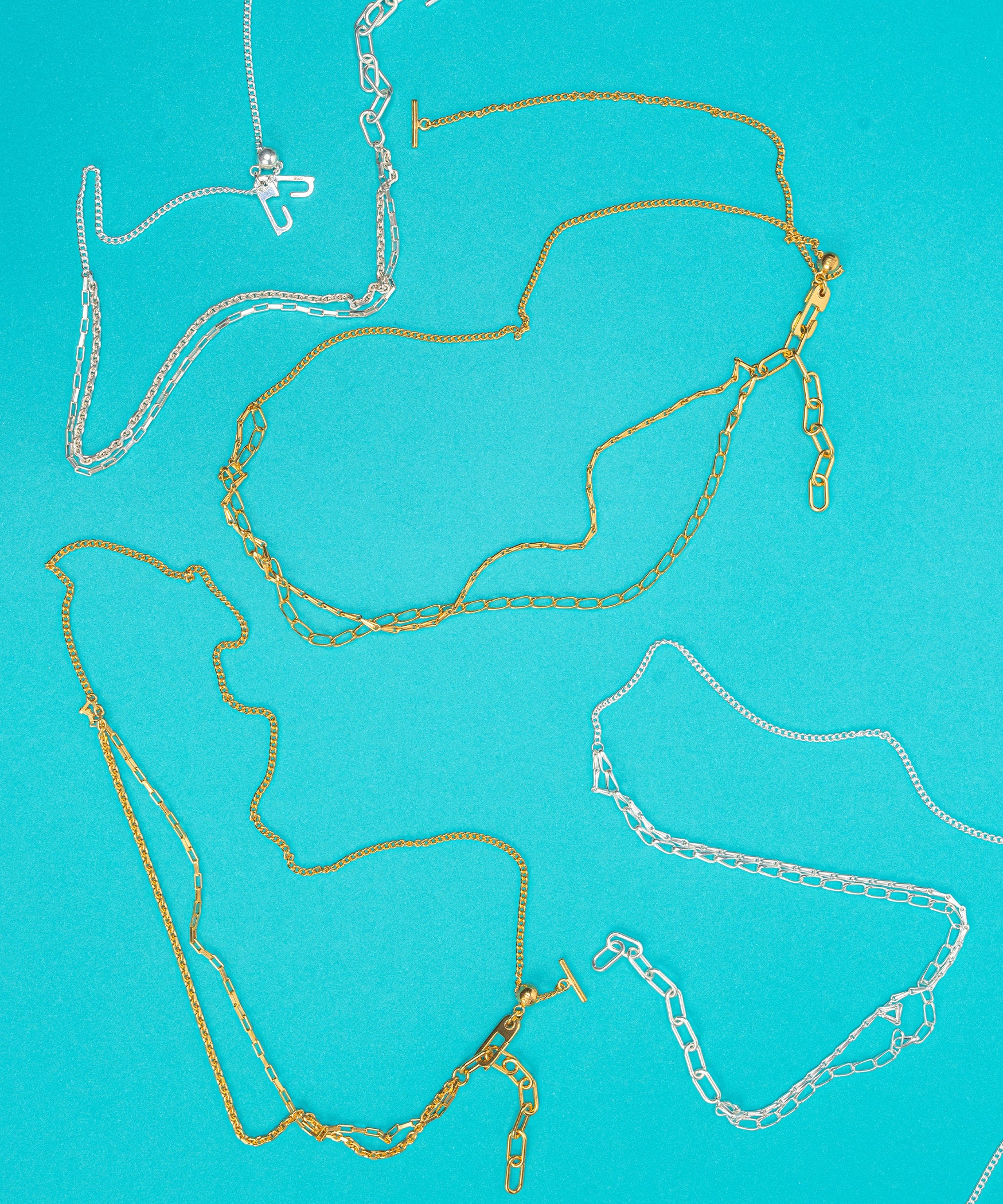 Split necklace flat link chain | NARRATIVEPLATOON