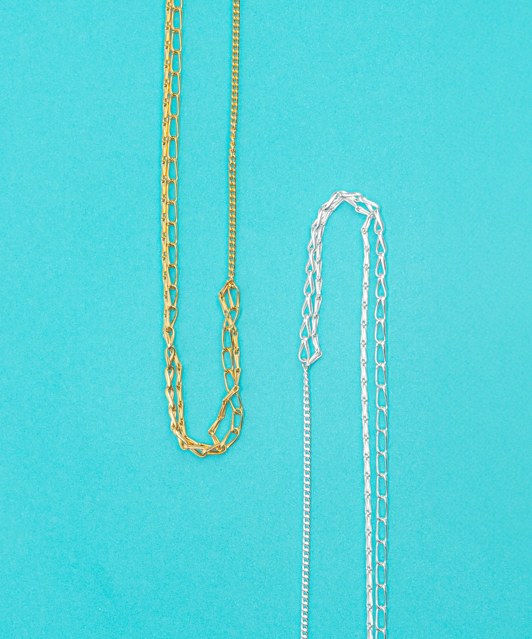 Split necklace flat link chain | NARRATIVEPLATOON