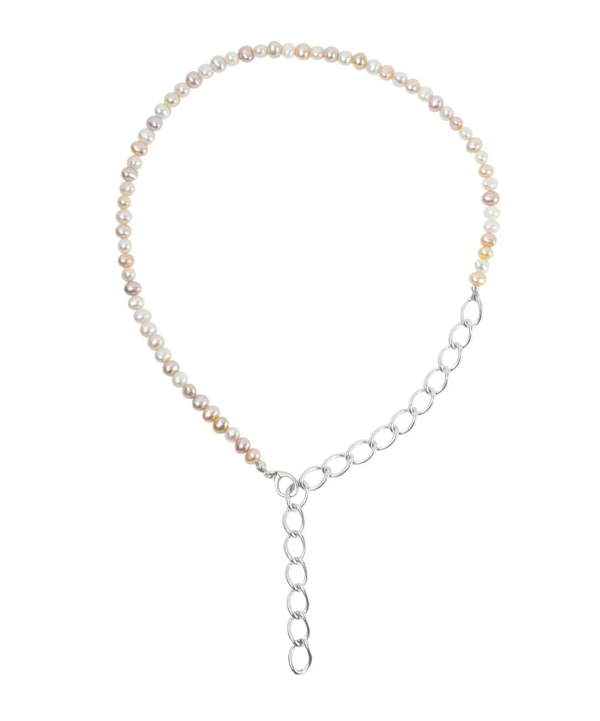 Multi Color Pearl Fence Chain Necklace | HERGO