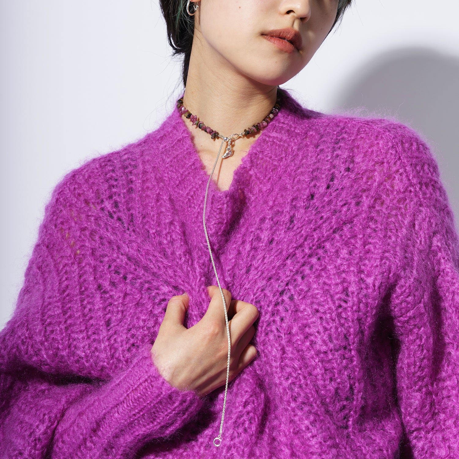 BASE CHOKER NECKLACE -BEADS RED- | NARRATIVEPLATOON