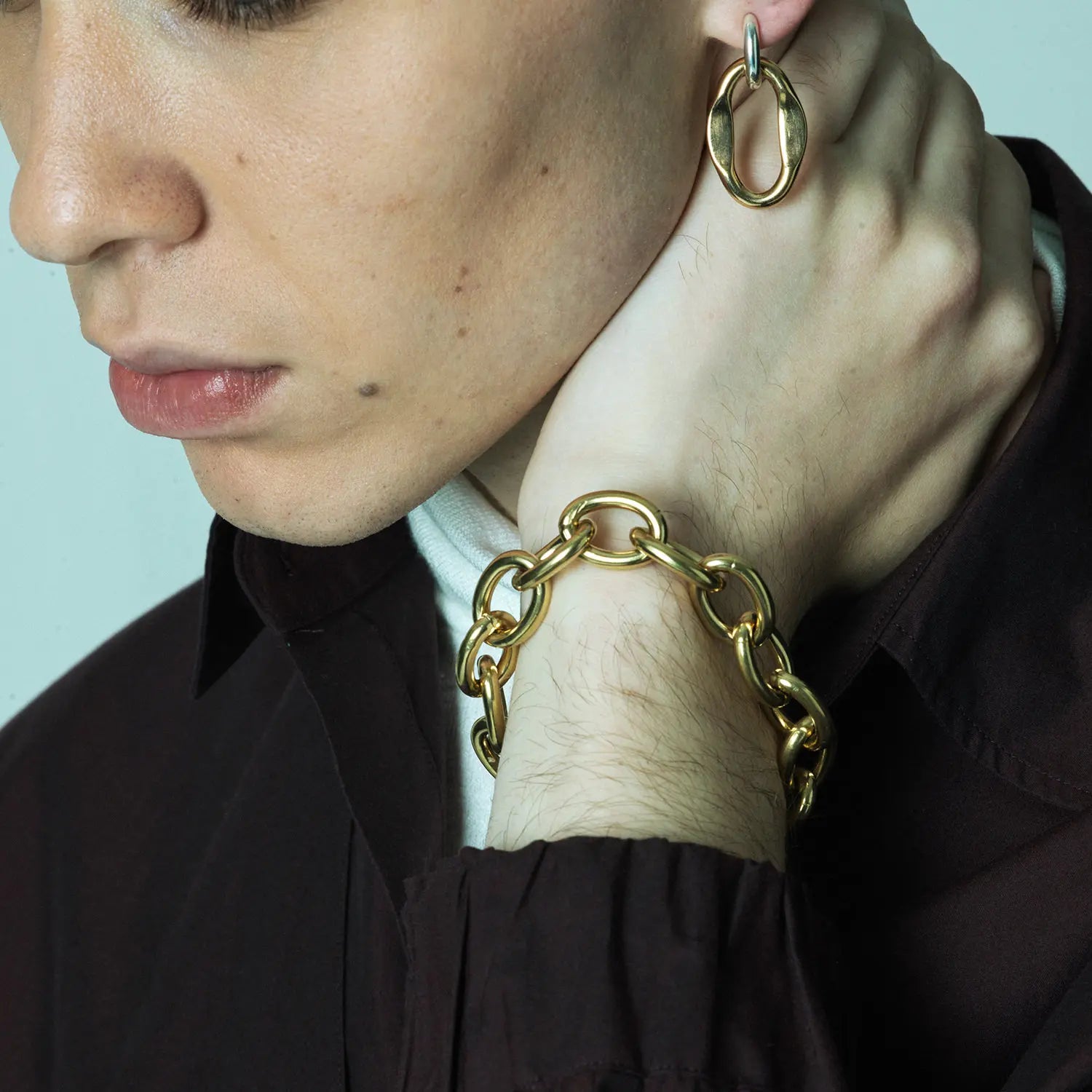 KING Chain Bracelet men's BRASS | NARRATIVEPLATOON