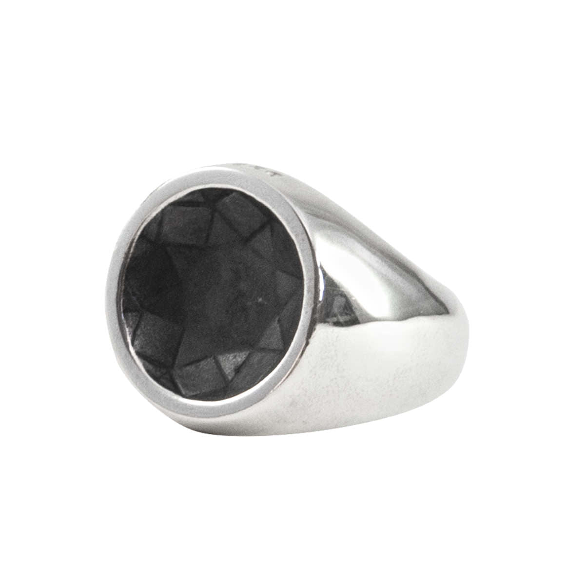Reverse Signet ring Round small type | NARRATIVEPLATOON