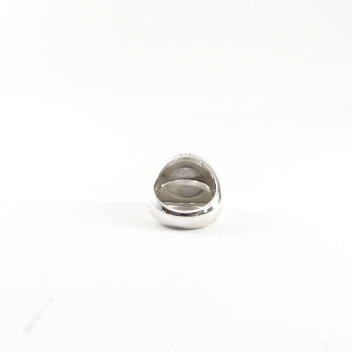 Reverse Signet ring Round small type | NARRATIVEPLATOON