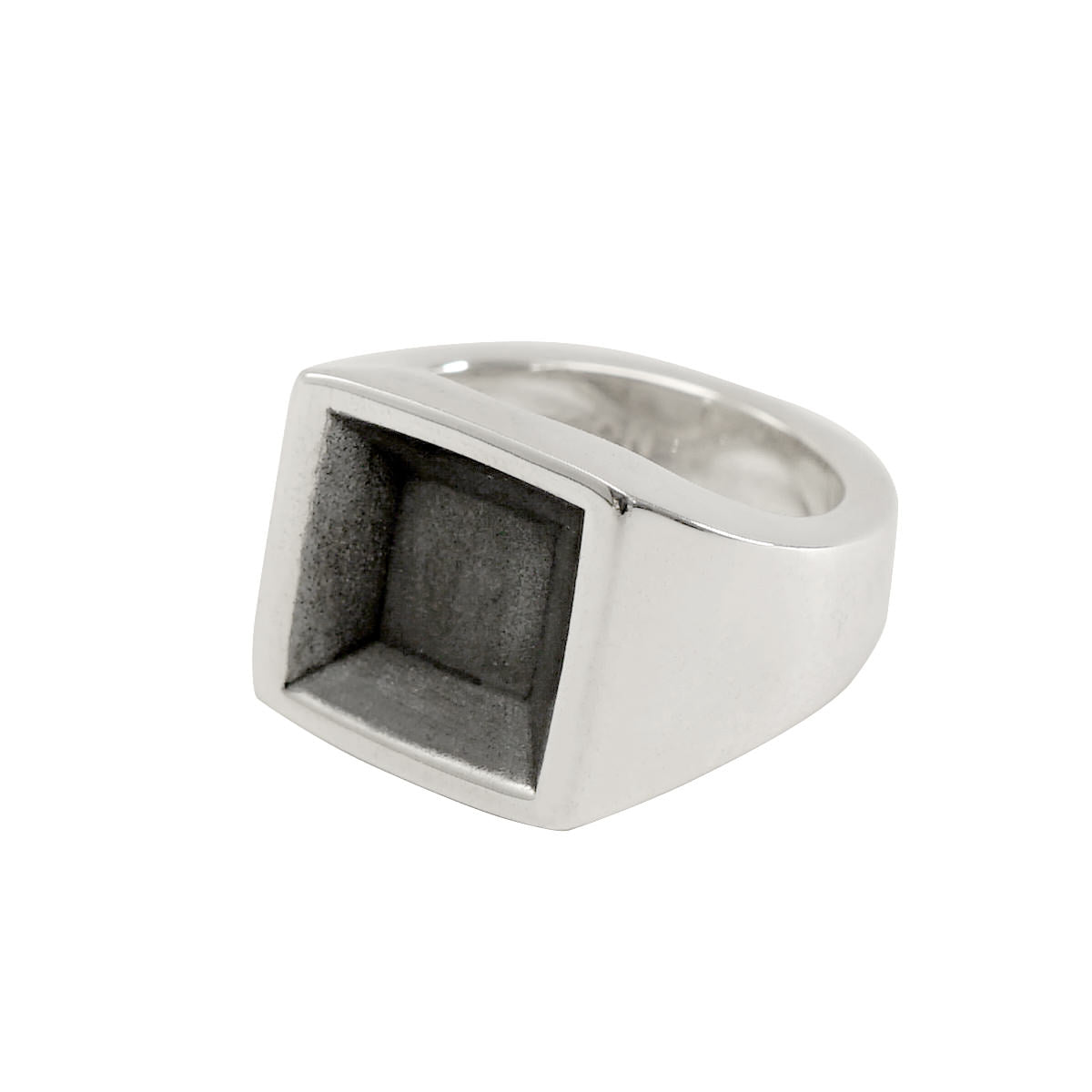 Reverse Signet ring Square small type | NARRATIVEPLATOON