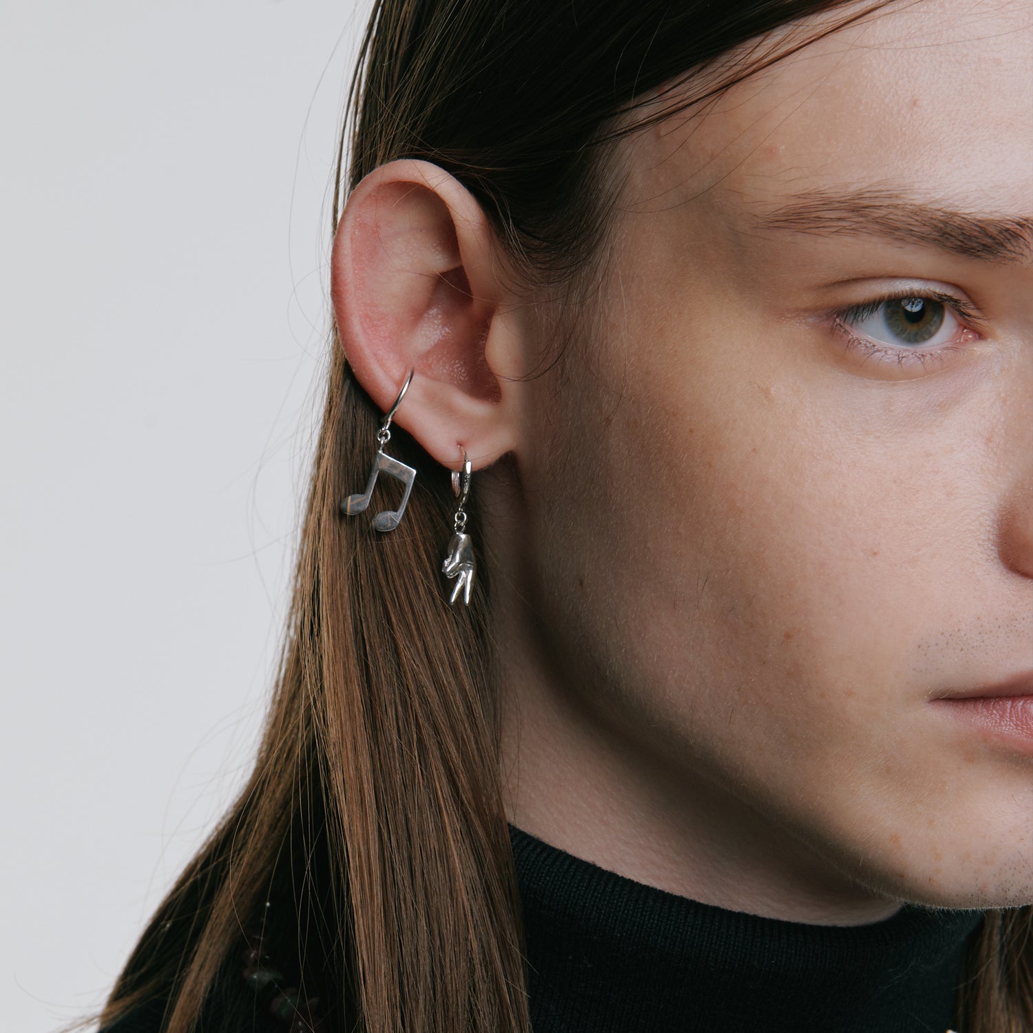 music note hoop pierce / ear cuff | NARRATIVEPLATOON