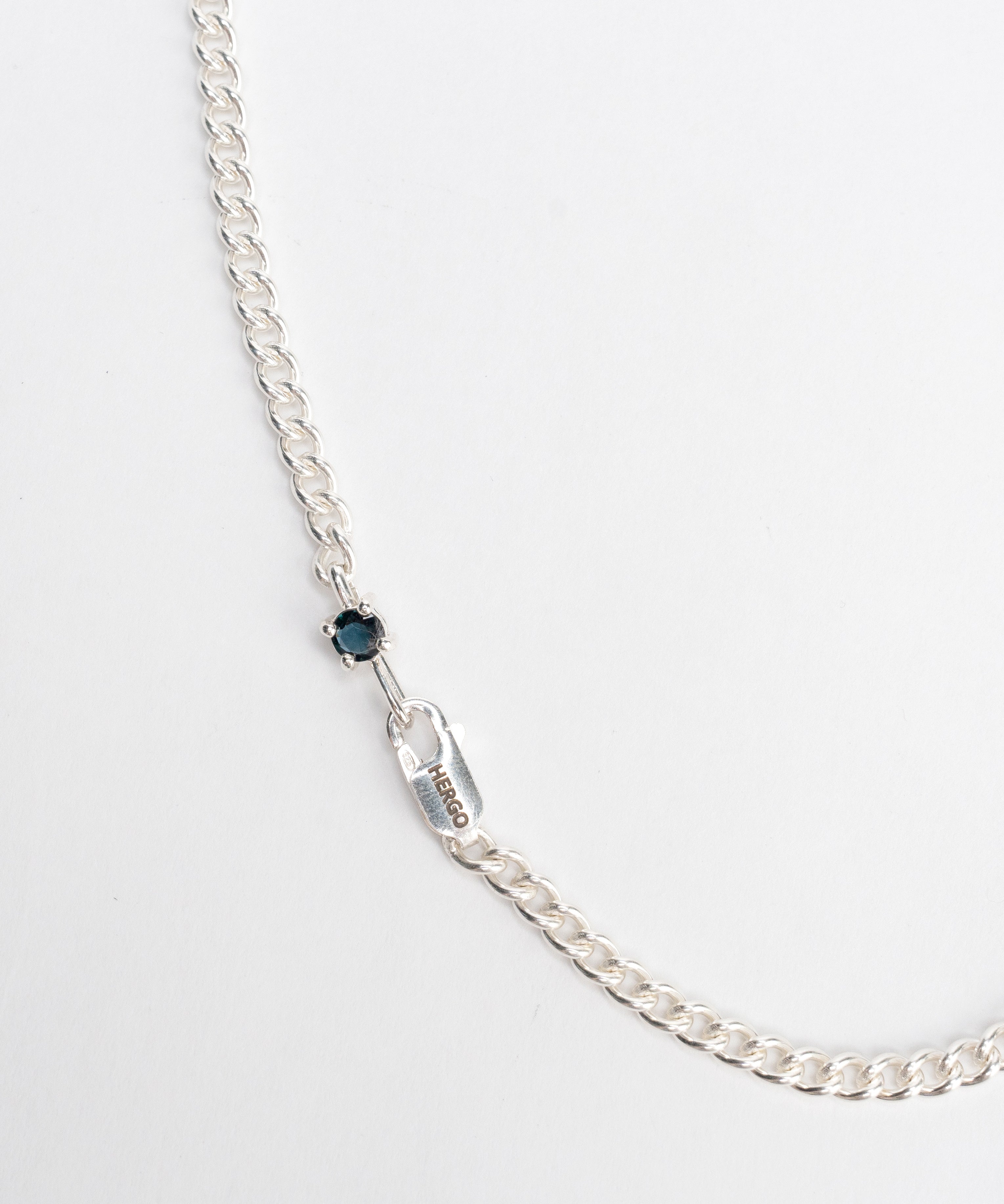 Round cut Necklace SAPPHIRE SV-925| HERGO