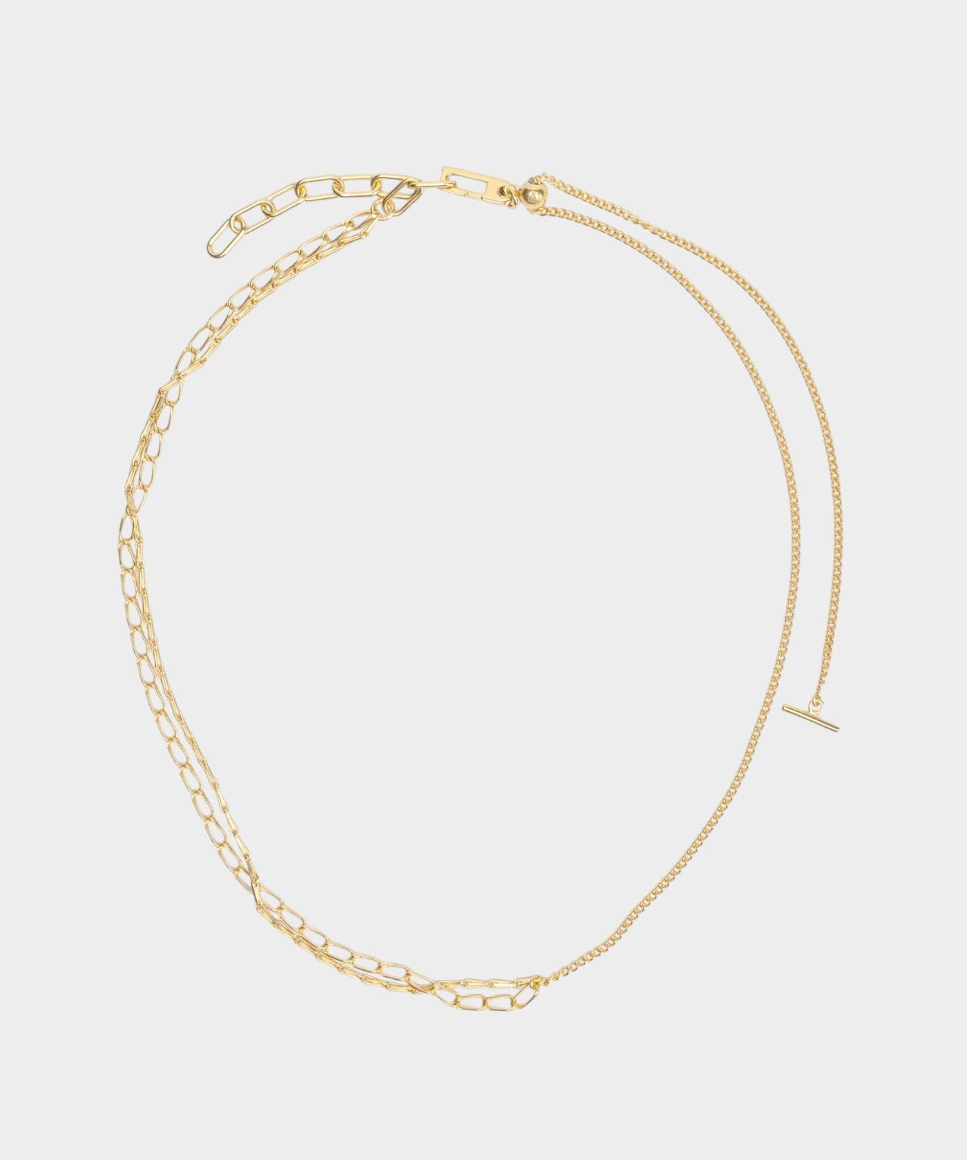 Split necklace flat link chain | NARRATIVEPLATOON