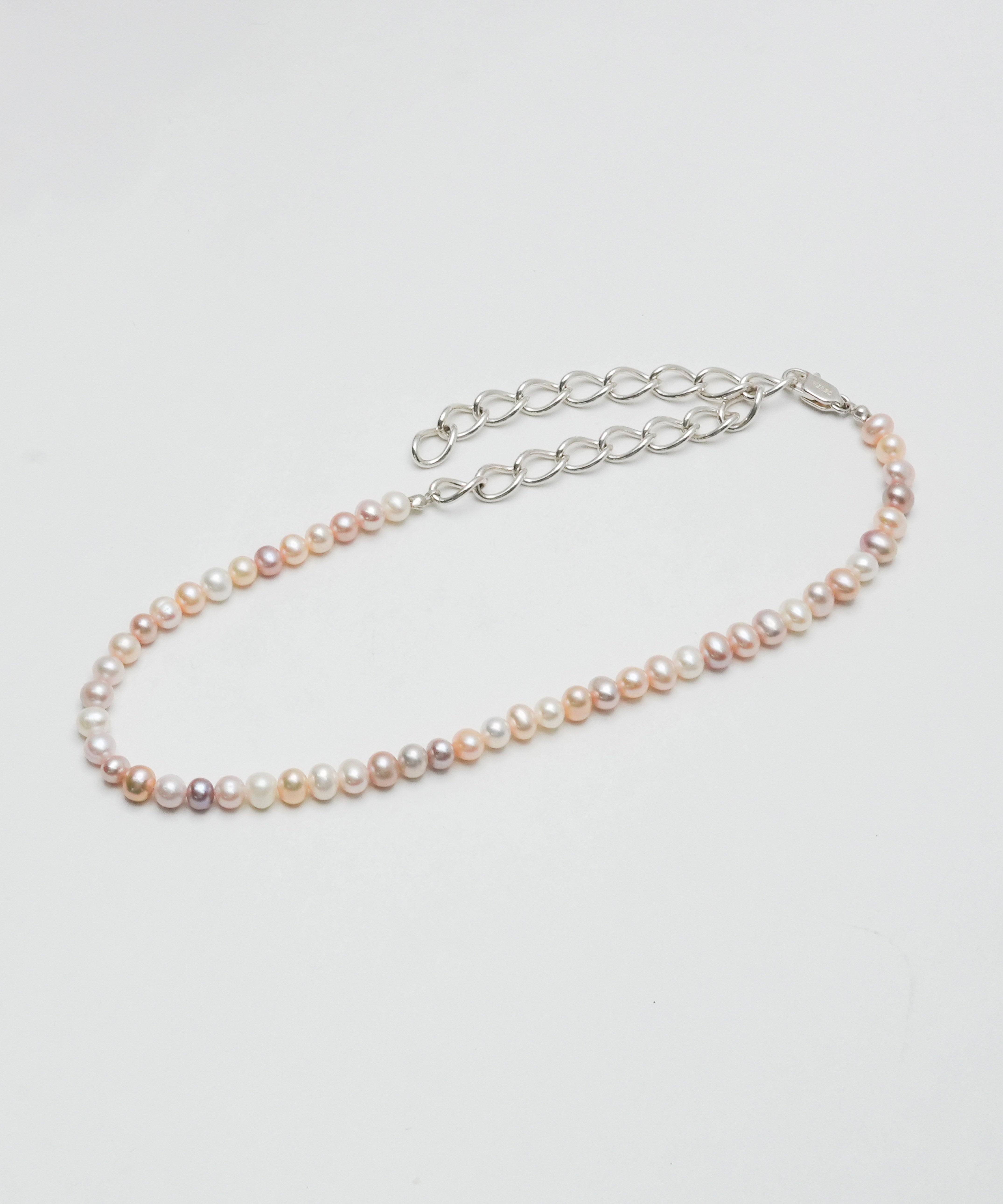 Multi Color Pearl Fence Chain Necklace | HERGO