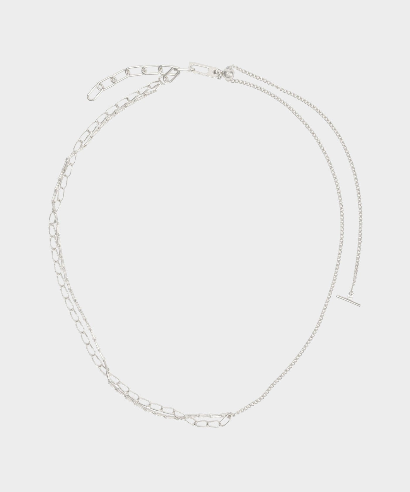 Split necklace flat link chain | NARRATIVEPLATOON