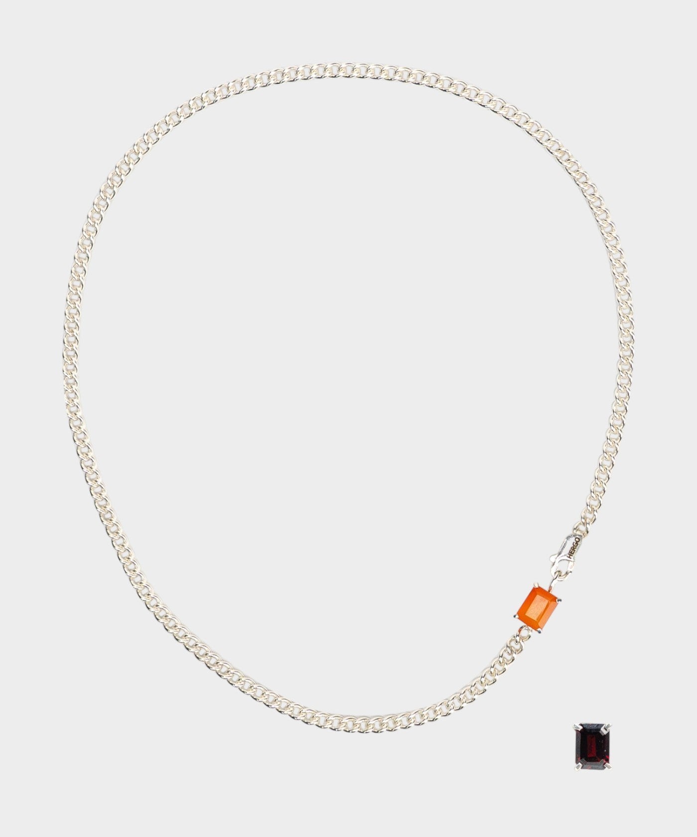 square stone Necklace COLOR SV-925| HERGO