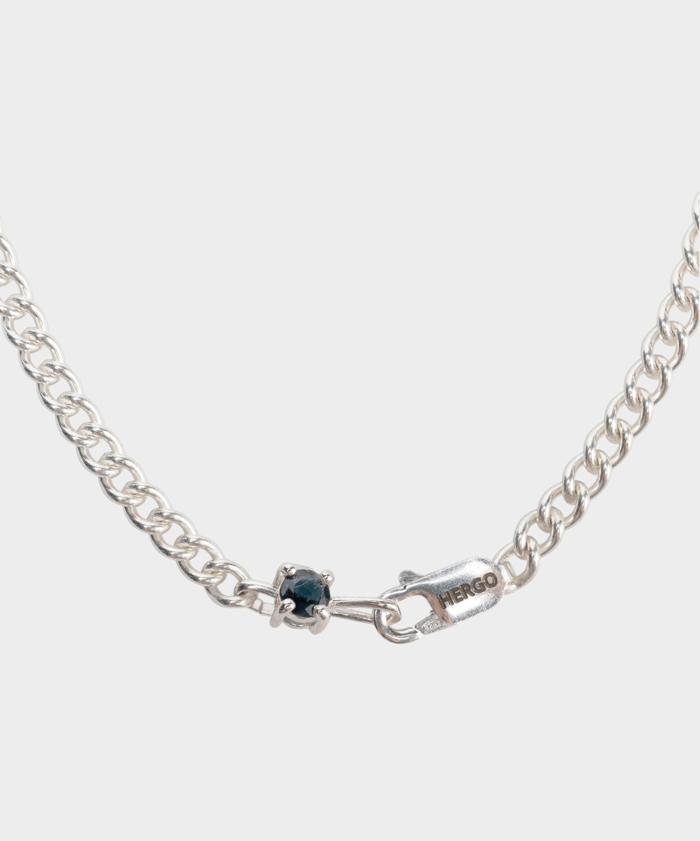 Round cut Necklace SAPPHIRE SV-925| HERGO