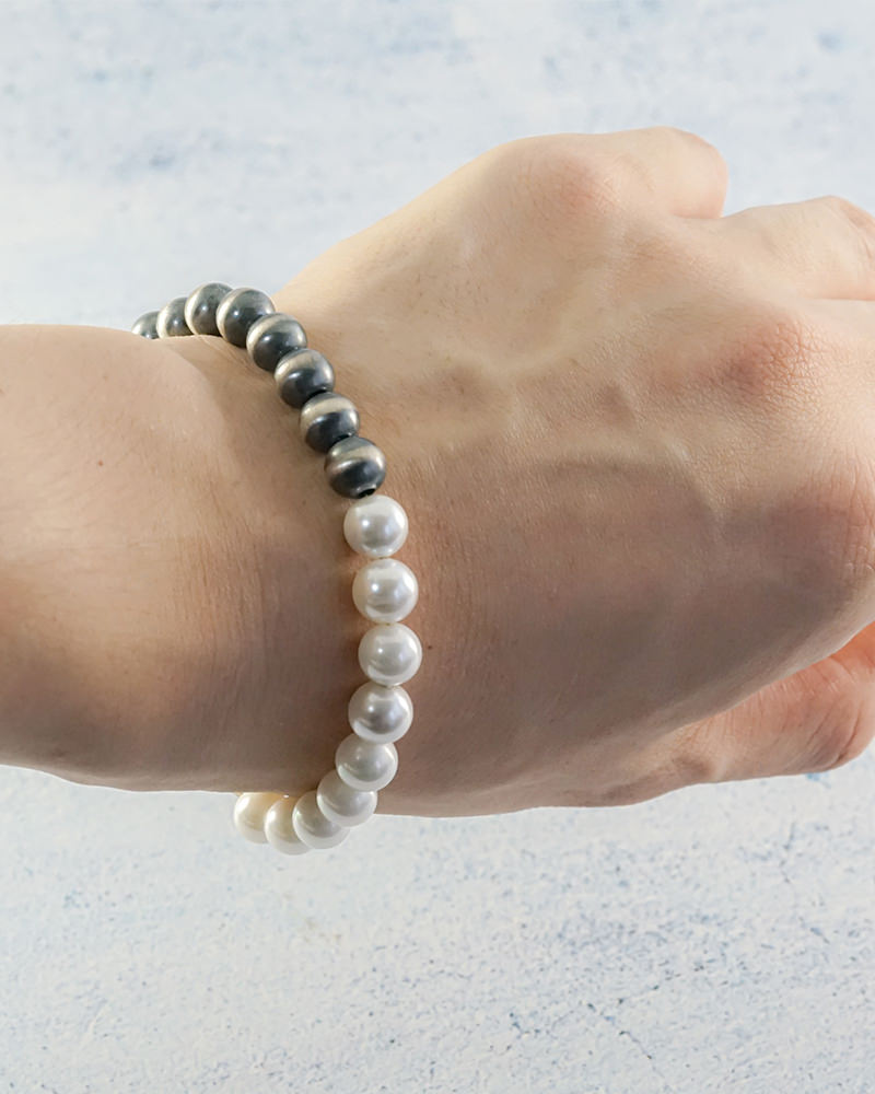 Bicolor Pearl Bracelet| HERGO