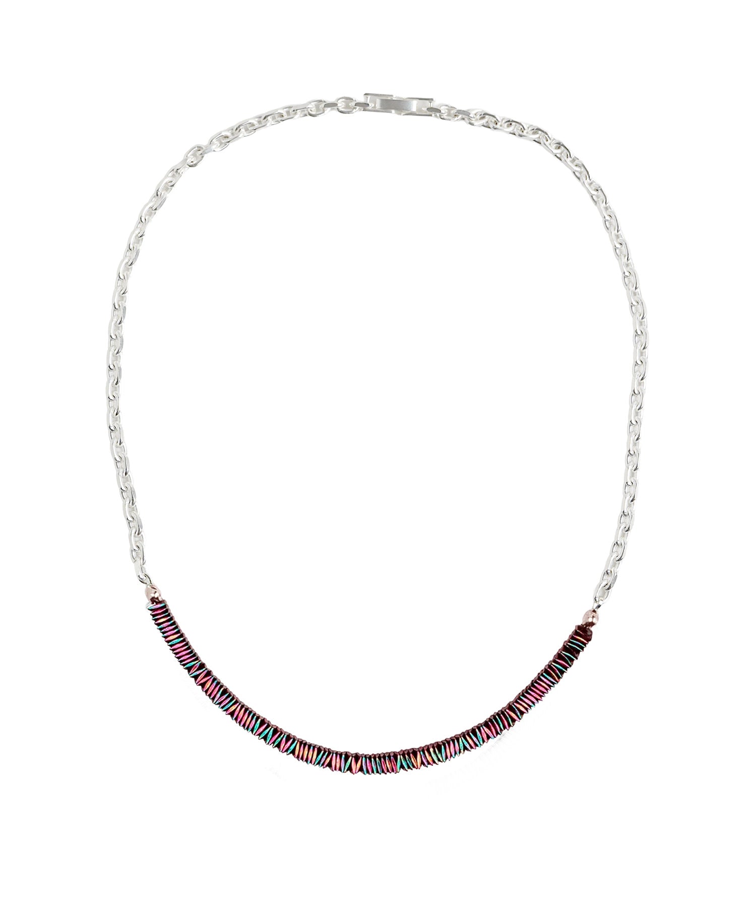Shiny chain Necklace red｜HERGO
