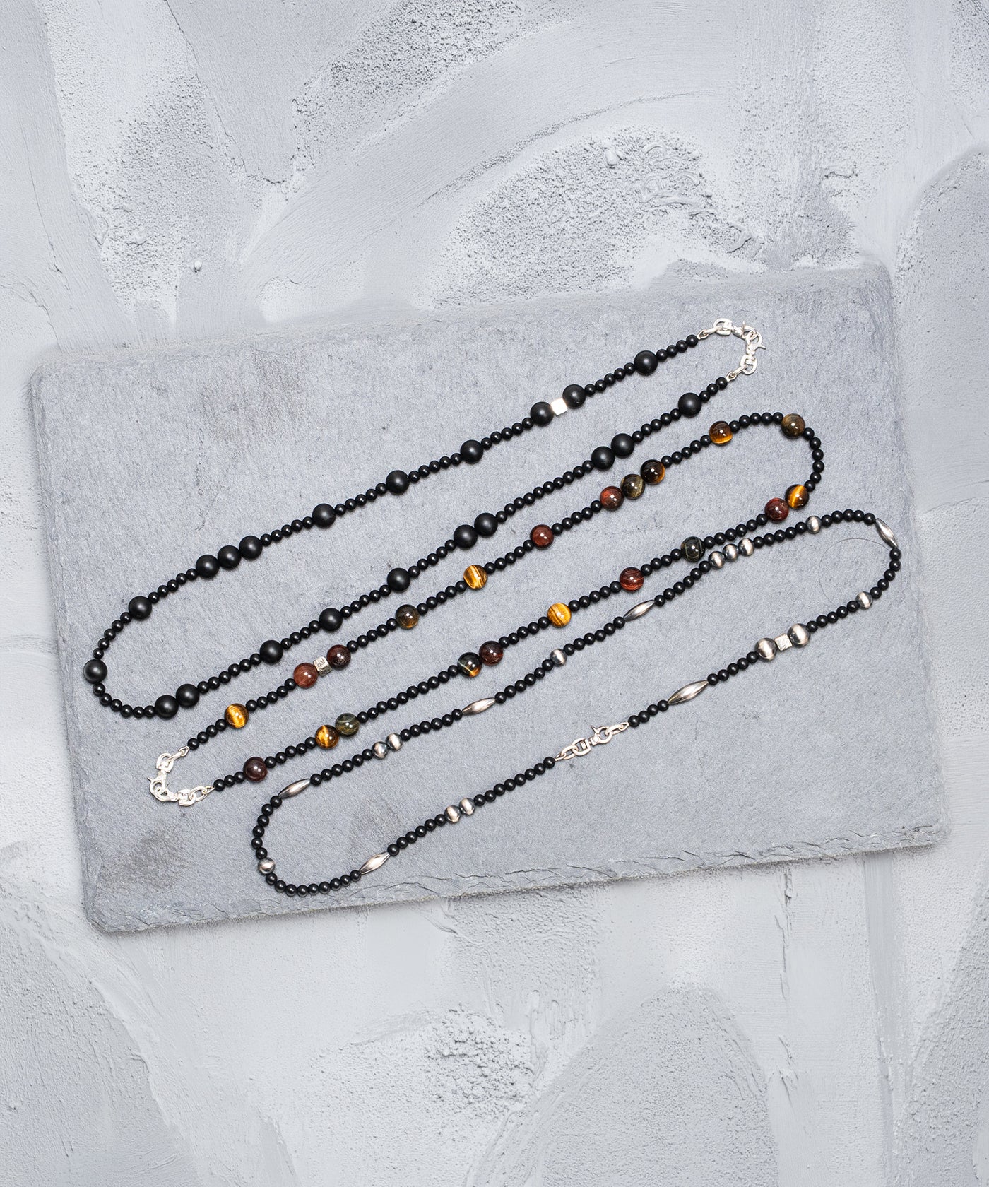 Onix & Navajo pearl Necklace | NARRATIVEPLATOON