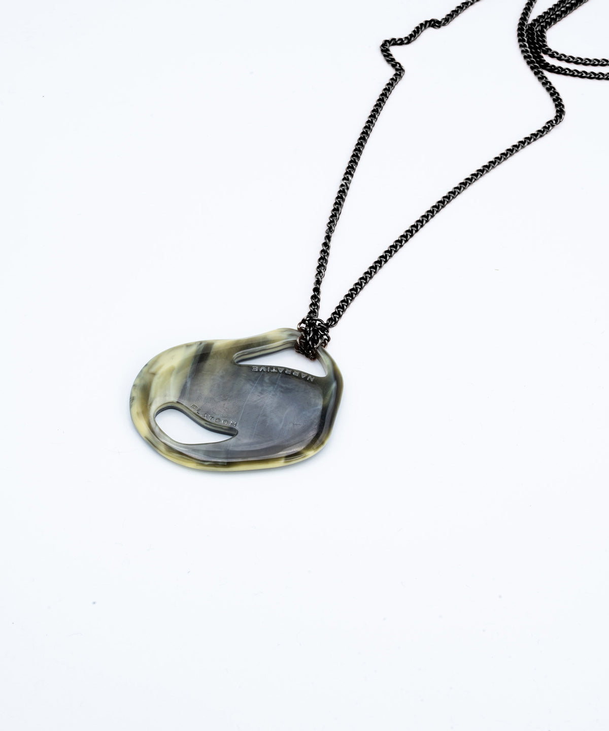 marble plate Long Necklace | NARRATIVEPLATOON