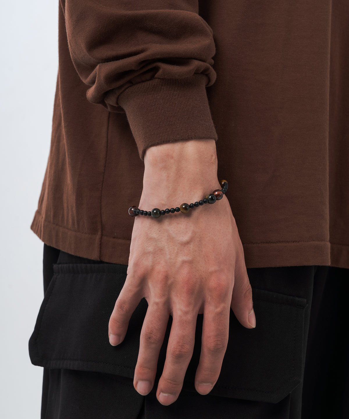 Macro Micro Tyger's eye & Onyx Bracelet | NARRATIVEPLATOON